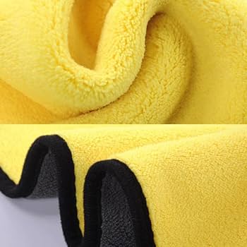 1 Pcs Yellow Microfiber Cleaning cloth