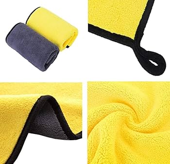 1 Pcs Yellow Microfiber Cleaning cloth
