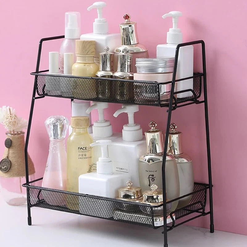 2 Tier Stack Steel Shelf Organizer