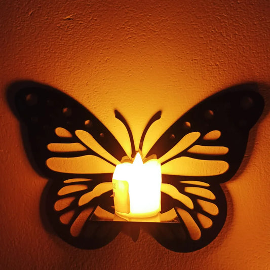 3-Piece Wooden Butterfly Art Collection (Without Candle)