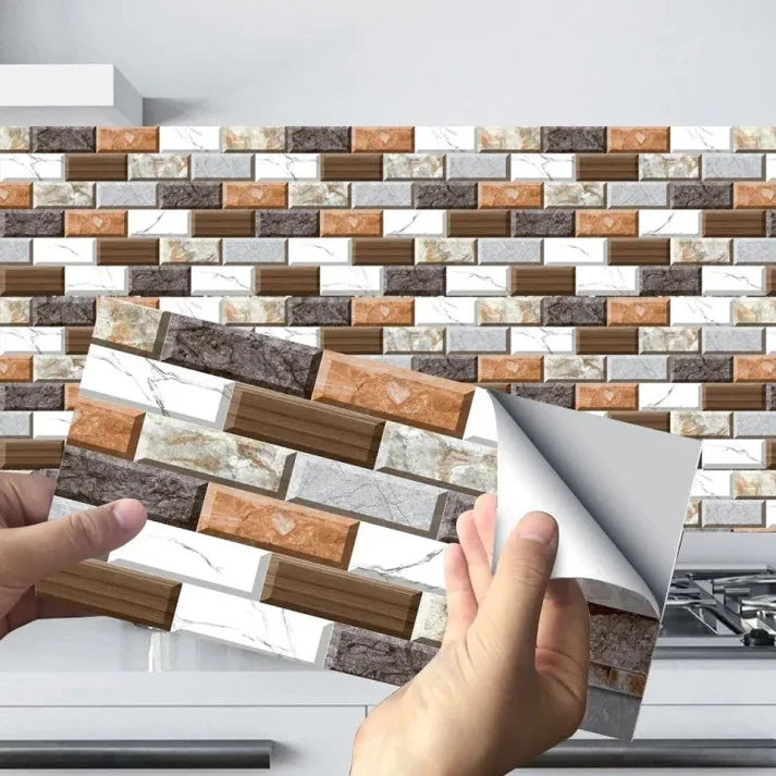 24Pcs Brick Design Tile Sticker Under 1$