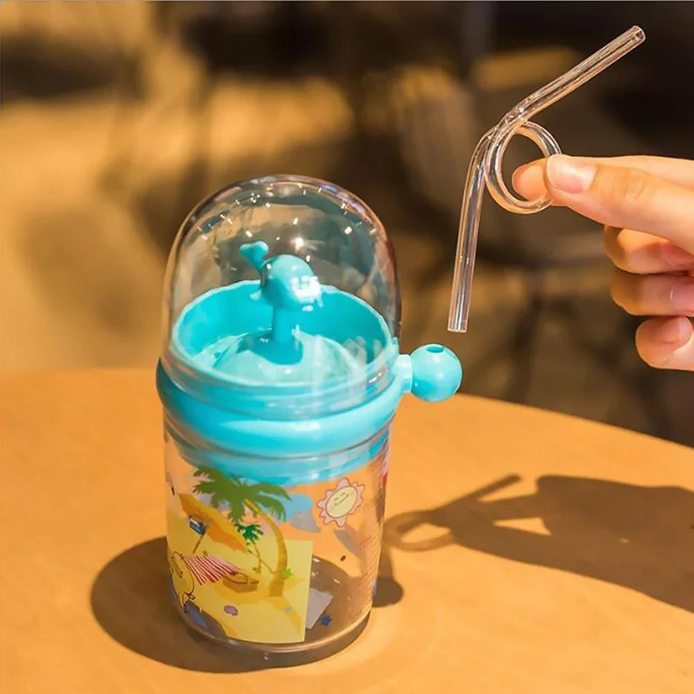 Dolphin Fountain Fancy Kids Water Bottle