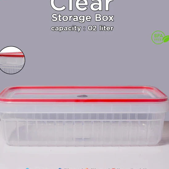 2Ltr Clear Storage Box, Kitchen Accessories