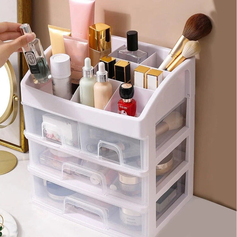 ,3 Compartment Dressing Drawer Cosmetic Organizer