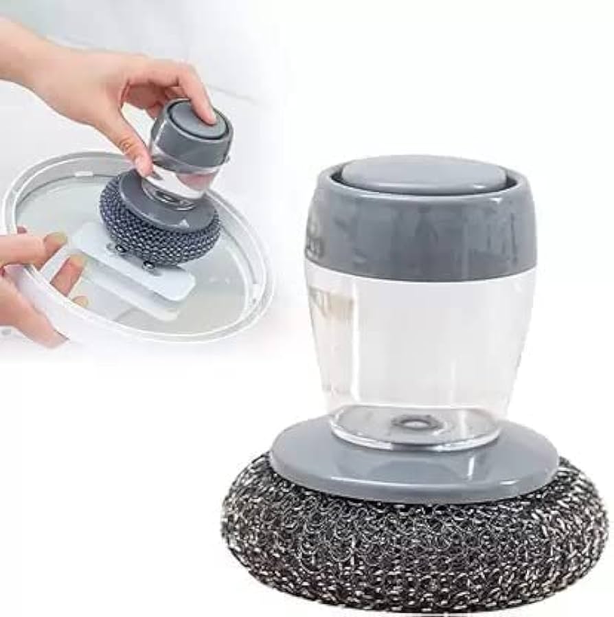 Gray Dishwashing Scrub Brush
