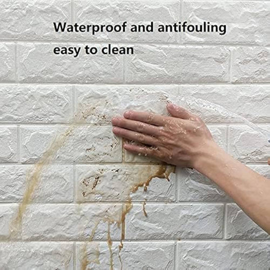 3PCS Modern Brick Wall Covering Sheets DIY Peel & Stick Panels