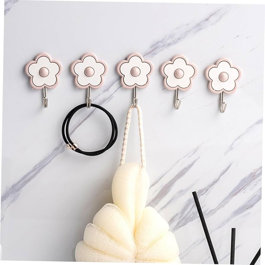 5-Piece Flower Wall Hook Set