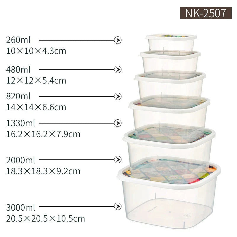 6Pcs Storage Box, Kitchen Accessories