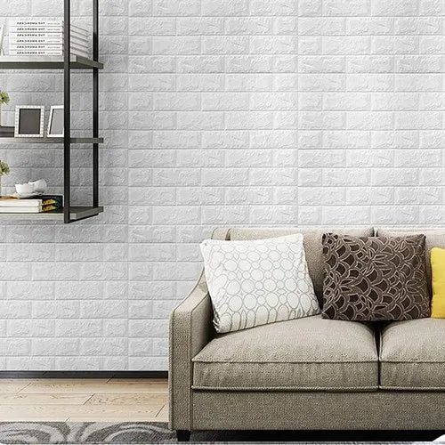 3PCS Modern Brick Wall Covering Sheets DIY Peel & Stick Panels
