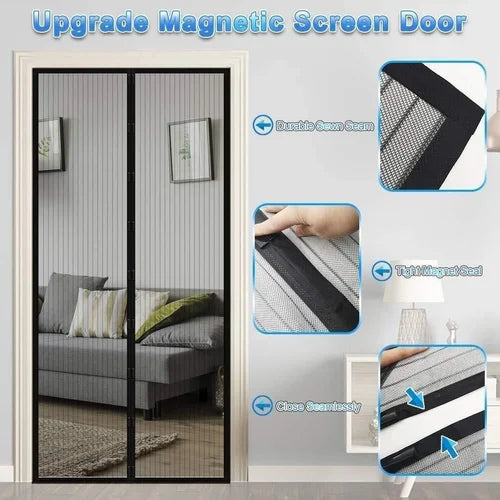 Magnetic Screen Door Mesh Curtain