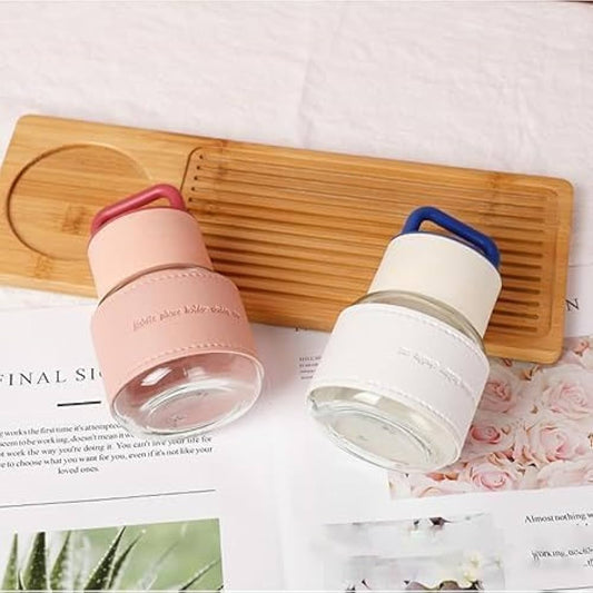 CrystalHydro Borosilicate Bottle with Carry Handle Lid