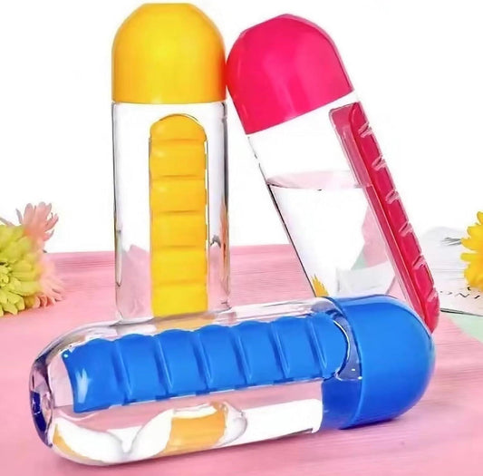 Daily Hydration Bottle with Pill Holder, Home and Living