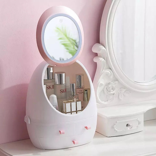 Compact Egg Shaped Cosmetic Organizer