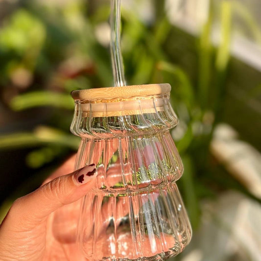 Glass Sipper With Straw