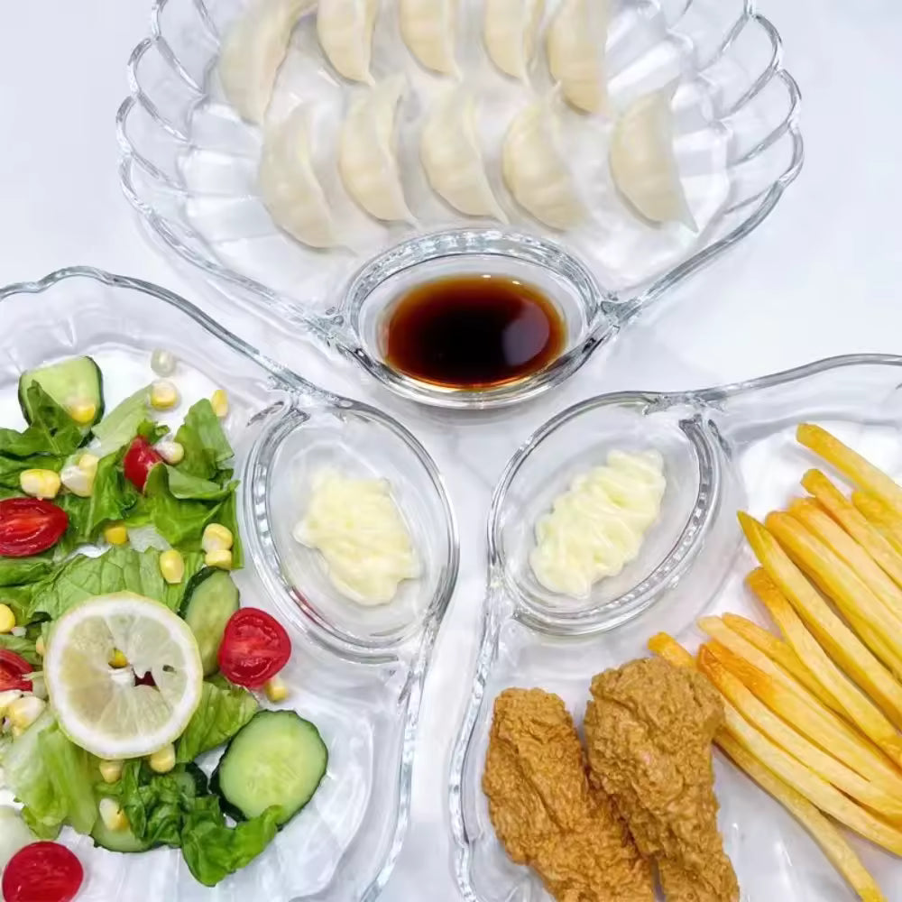 1Pcs Acrylic Snacks Plate Break Resistant