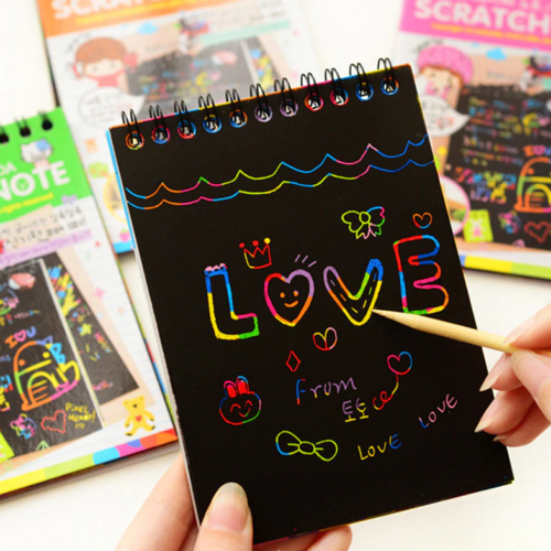 Mini Rainbow Scratch Art Pad – Creative Drawing Paper for Kids