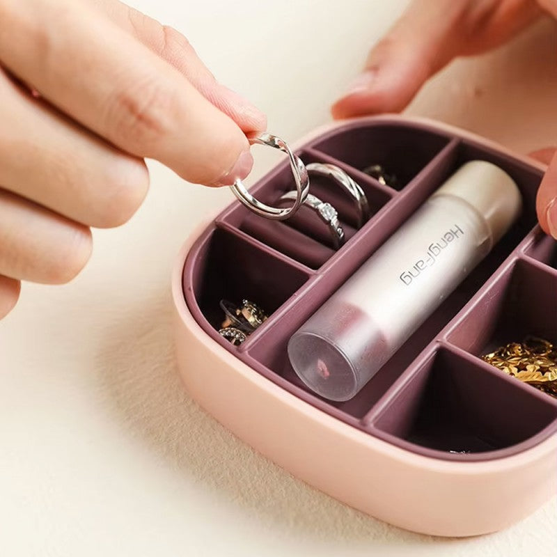 Portable Jewelry Box Organizer With Mirror