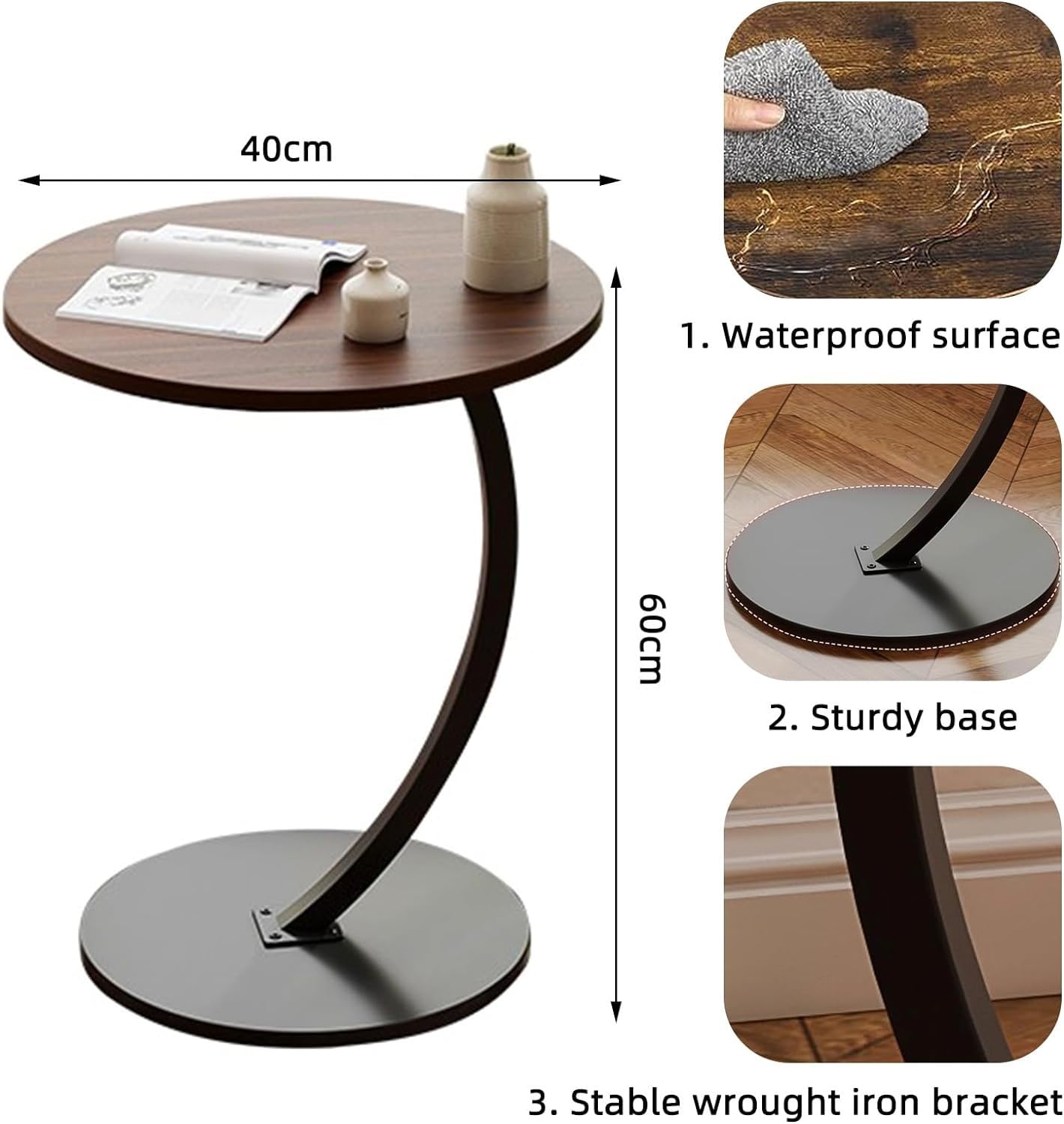 Modern Center Coffee Table – Small Side Table for Home & Office