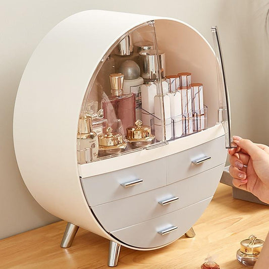 Oval Shaped Vanity Organizer for Desk, Wardrobe and Organizer