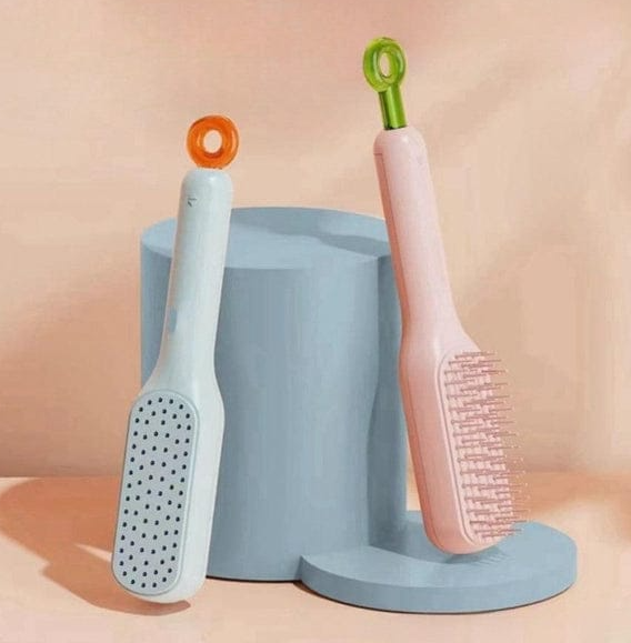 Self Cleaning Hair Brush Under 1$