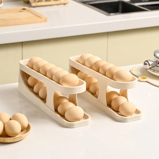 Sliding Rail Egg Storage Box – Large Capacity Fridge Egg Organizer