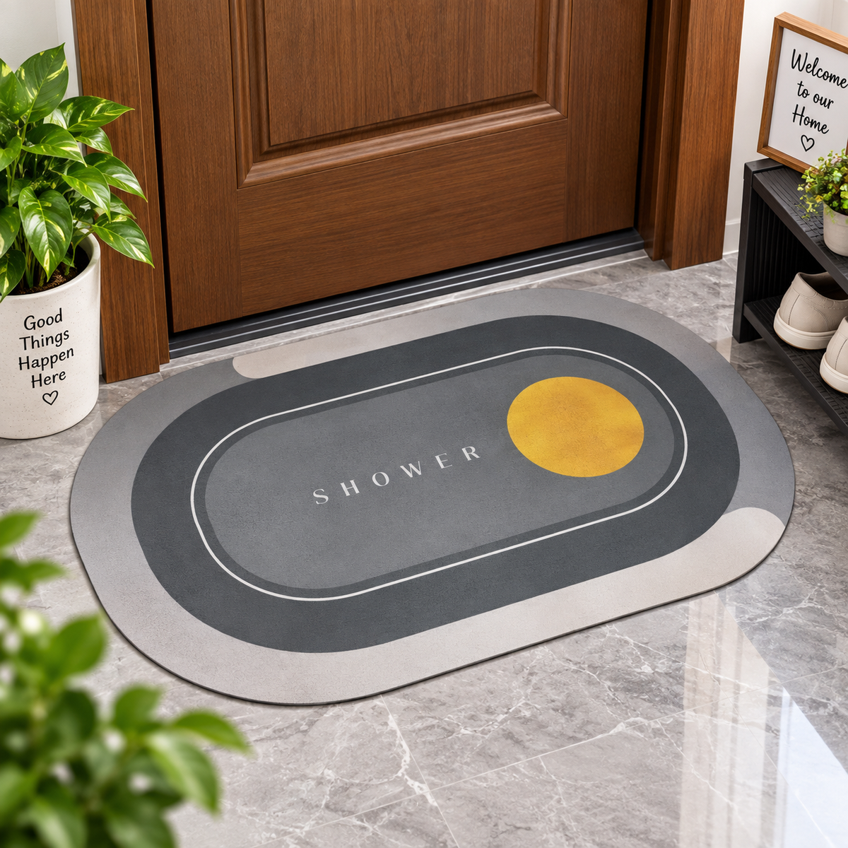 Water Absorbent Floor Mat – Quick-Dry Anti-Slip Mat for Clean & Dry Floors