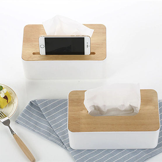 Wooden Texture Tissue Box, Home & Living