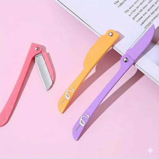 3Pcs Smooth Edge Folding Eyebrow Razor Kit