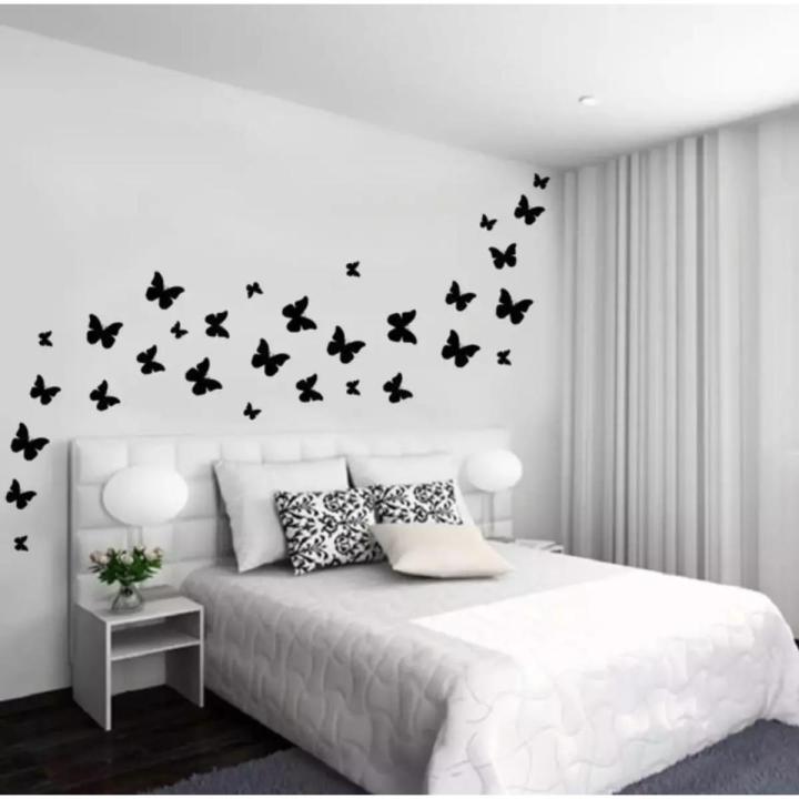 30 Wooden Butterfly Decor Pieces With Sticky Tape