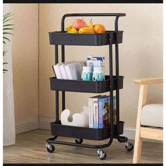 3-Shelf Rolling Storage Cart