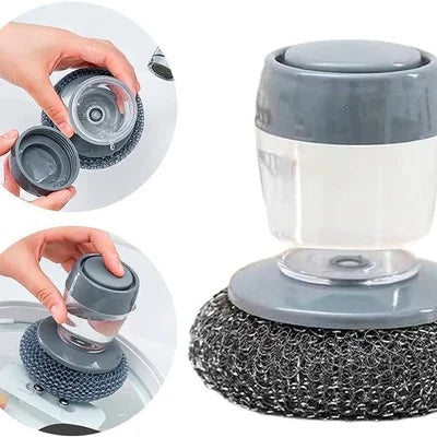 Gray Dishwashing Scrub Brush