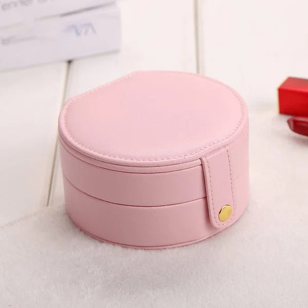Round Mini Jewelry Box for Rings and Earrings