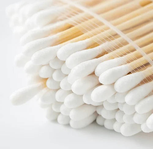 100 Pcs Wooden Cotton Buds, Health and Beauty