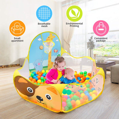 .2-Meter Children’s Ball Pit with 36 Balls, Babies and Toys 