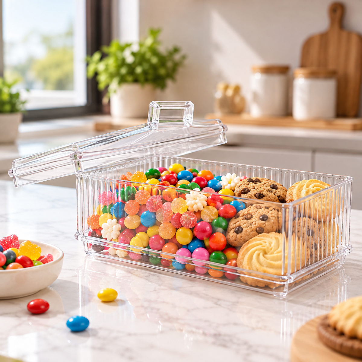 1. BPA-Free Acrylic Kitchen Organizer Box – 700ml