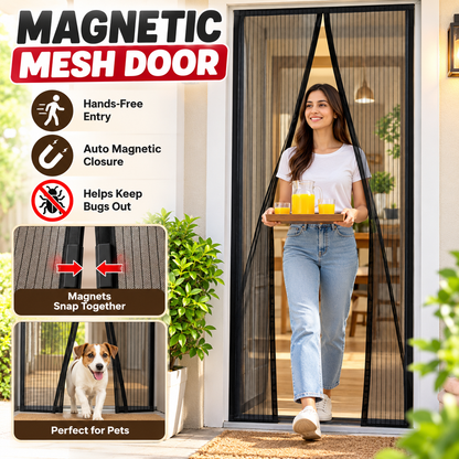 1. Magnetic Mesh Door Curtain – Mosquito & Insect Protection