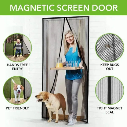 1. Magnetic Mesh Door Curtain – Mosquito & Insect Protection