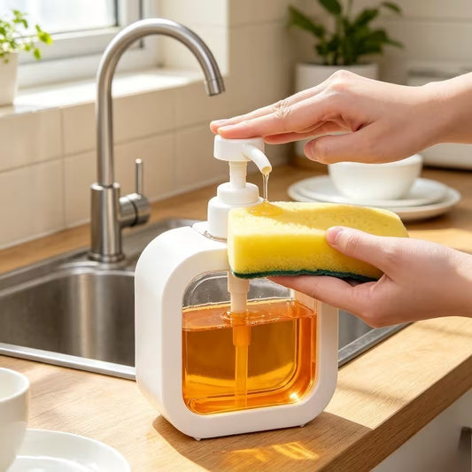 1. Modern Transparent Soap Dispenser – Reusable Pump Bottle