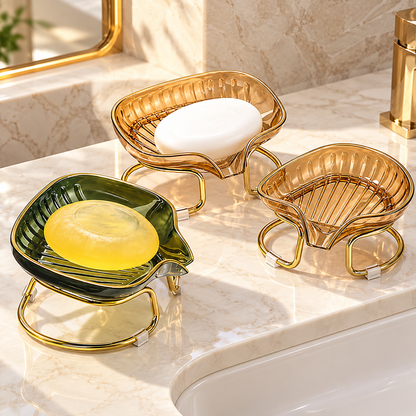 1. Stylish Soap Tray with Metal Stand – Bathroom & Washroom Organizer