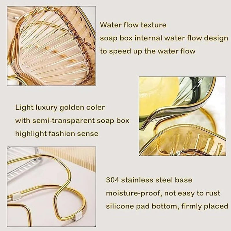 1. Stylish Soap Tray with Metal Stand – Bathroom & Washroom Organizer