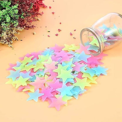 100Pcs Star Shape Self Adhesive Stickers, Home and Wall Decor 