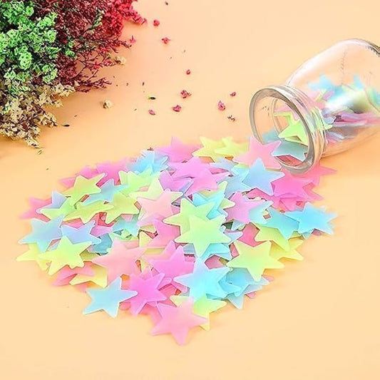 100Pcs Star Shape Self Adhesive Stickers, Home and Wall Decor 