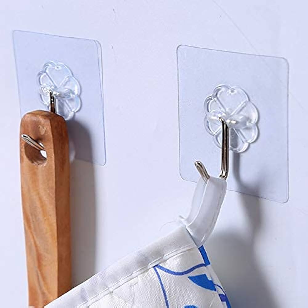 10 Pcs Adhesive Hooks – Ideal for Home, Home and Wall Decor 