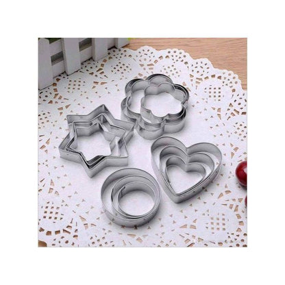 12-Piece Stainless Steel Cookie,Pastry, and Fruit Cutters Set