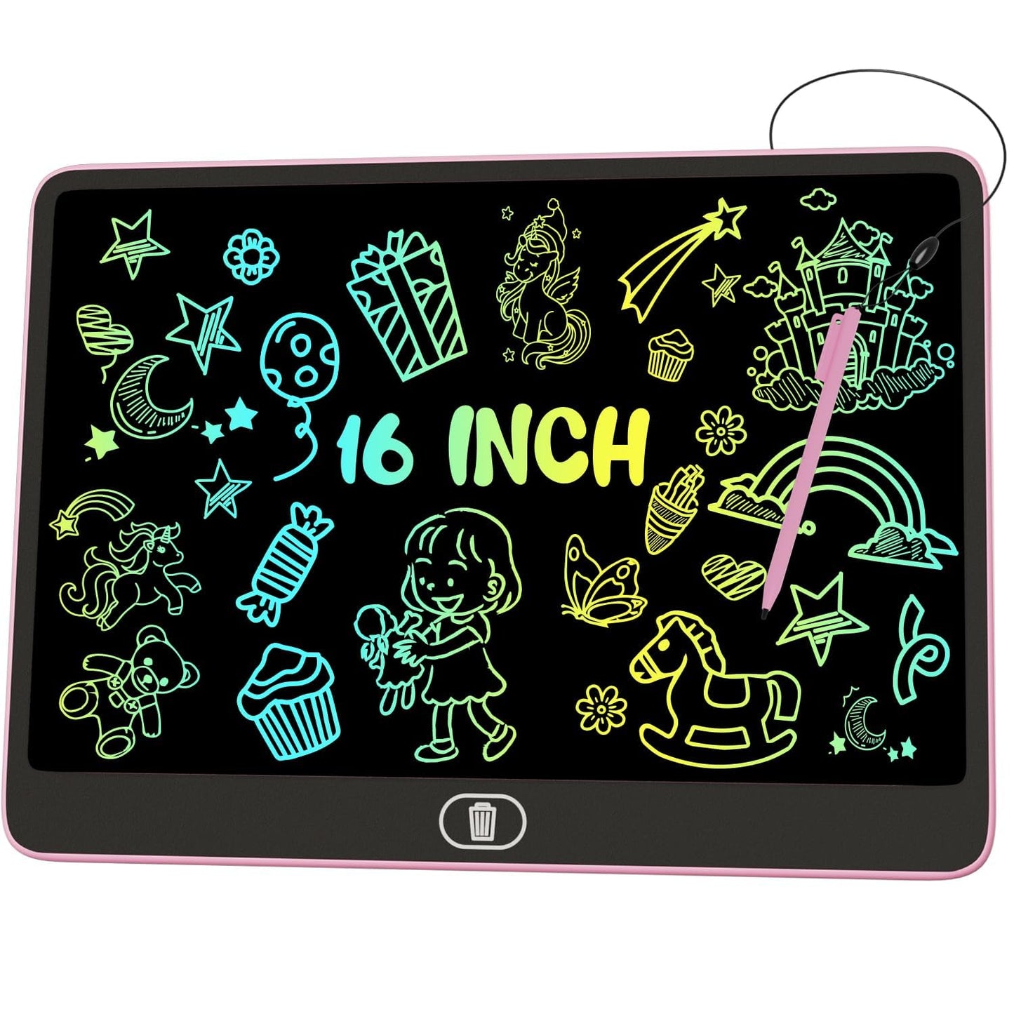 16-Inch Electronic Writing Pad – Colorful LCD Drawing Tablet for Children