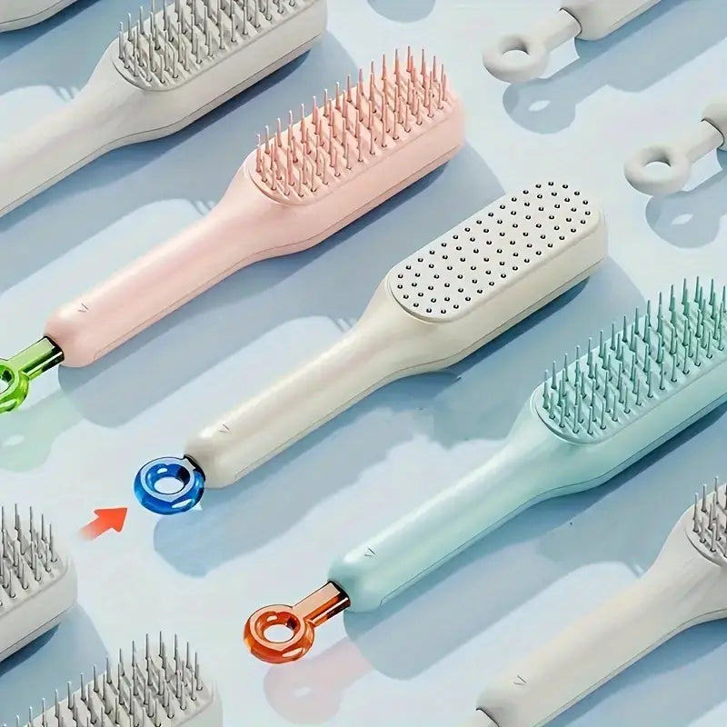 4 In 1 Self Cleaning Hair Brush Comb