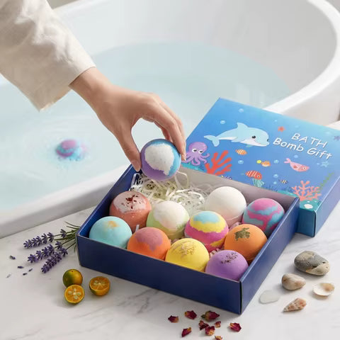  1 Pcs Colorful Fizzy Bath Bombs With Hidden Toy Inside
