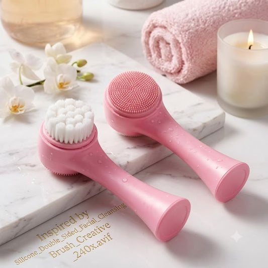 2-in-1 Silicone Facial Brush: Deep Pore Cleansing & Gentle Massage