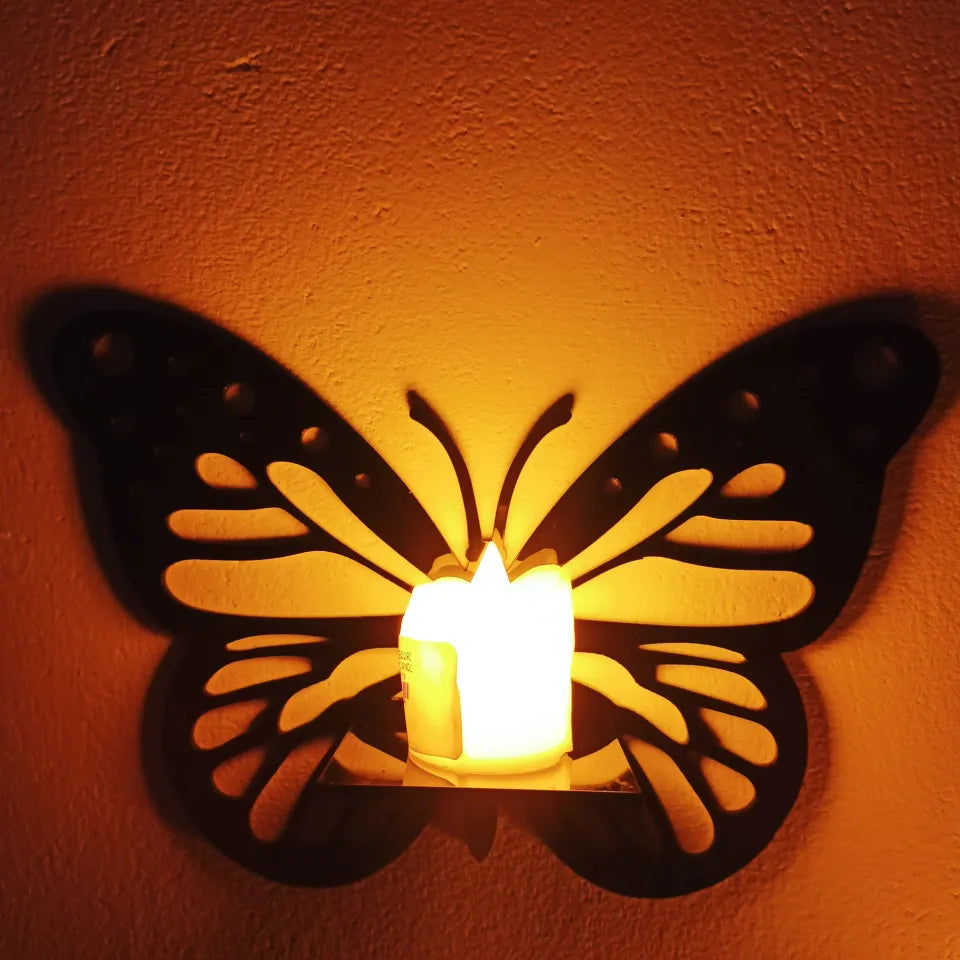 3-Piece Wooden Butterfly Art Collection (Without Candle)