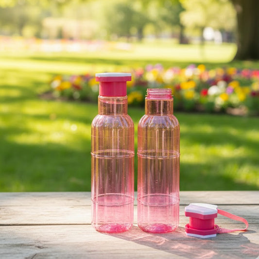 2Pcs Plastic Drinking Bottles – Easy to Carry & Refill, Home and Living 